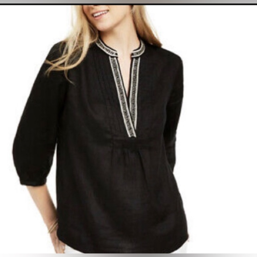 Charter club ladies deep black top